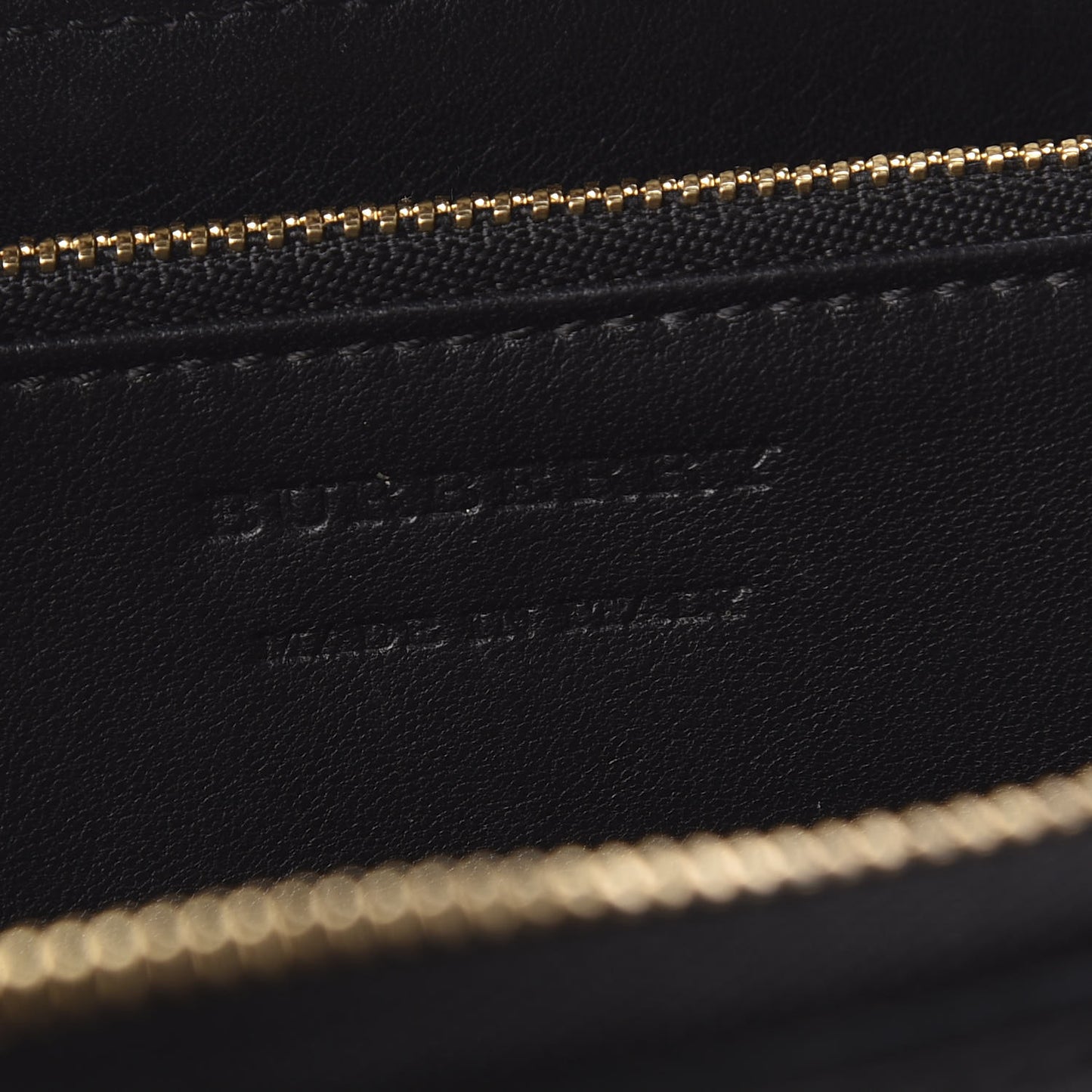 Calfskin House Check Elmore Zip Around Wallet Black