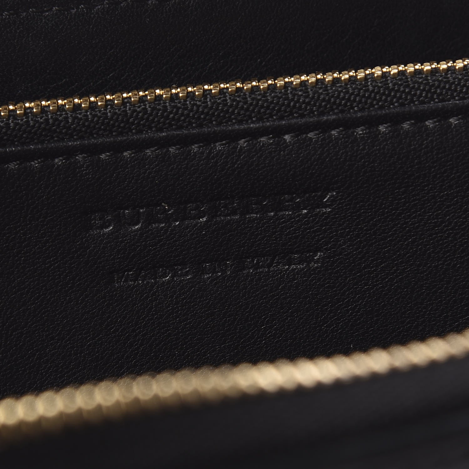 Burberry Calfskin House Check Elmore Zip Around Wallet Black 6 of 7