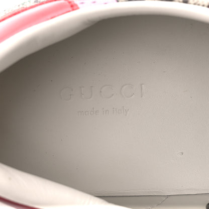 Gucci GG Supreme Monogram Strawberry Web Womens Ace Sneakers 40 Beige Multicolor Red Green 8 of 10