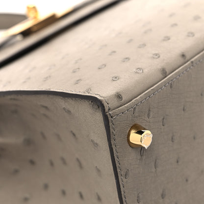 Hermes Ostrich Kelly Sellier 28 Gris Tourterelle 8 of 13