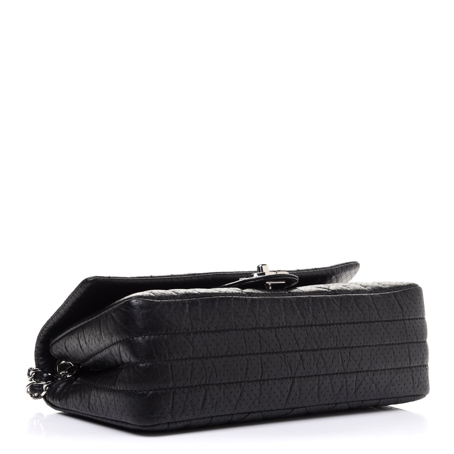 Chanel Aged Calfskin Perforated Flap Black 3 of 10