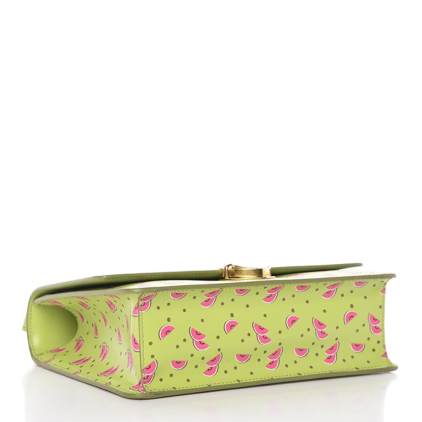 Saffiano Watermelon Print Shoulder Bag Erba