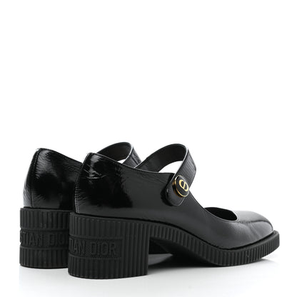 Christian Dior Crinkled Calfskin D-Doll 55mm Pumps 37.5 Black 4 of 9