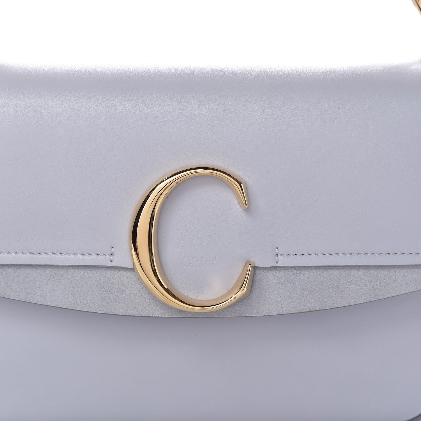 Calfskin Small C Double Carry Light Cloud