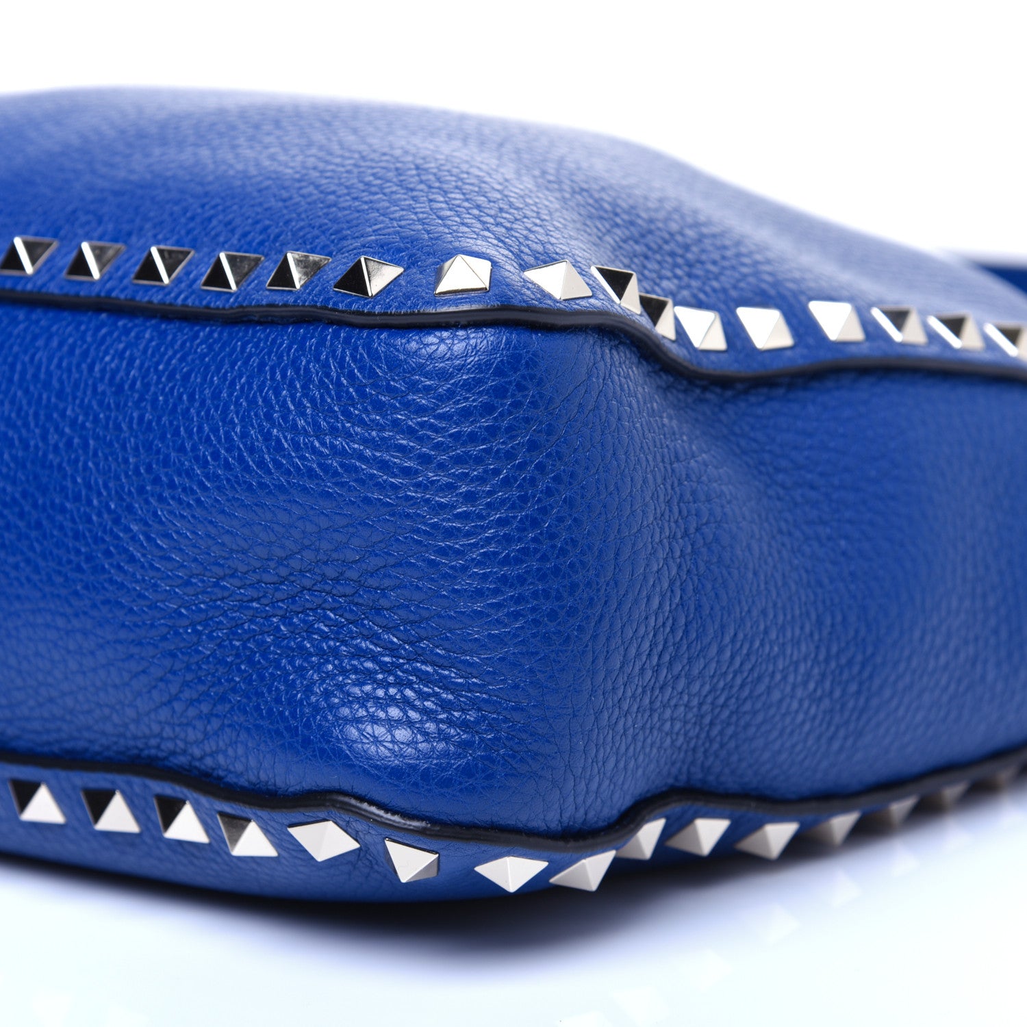 Valentino Garavani Pebbled Calfskin Small Rockstud Flip-Lock Messenger Bag Blu Delft 7 of 13