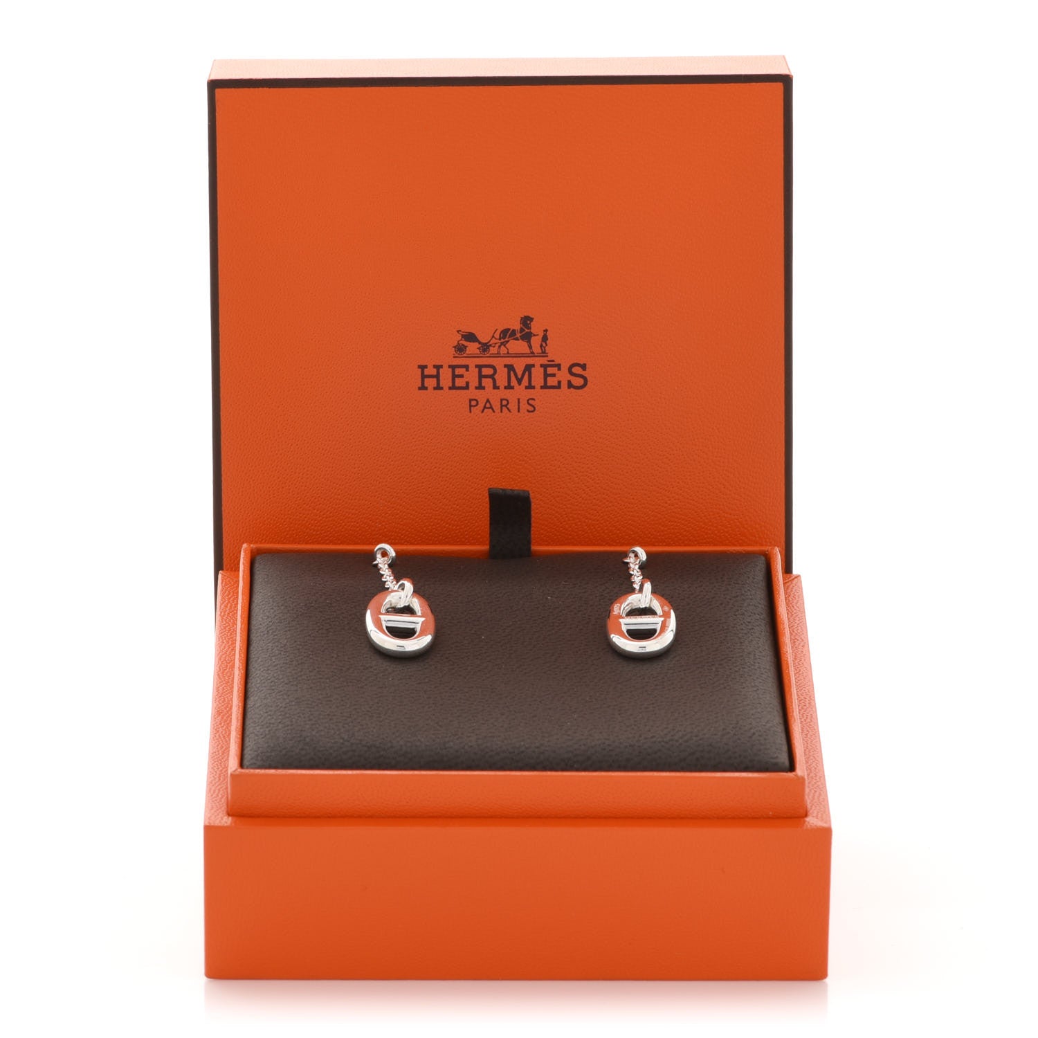 Hermes Sterling Silver Farandole Drop Earrings 6 of 6