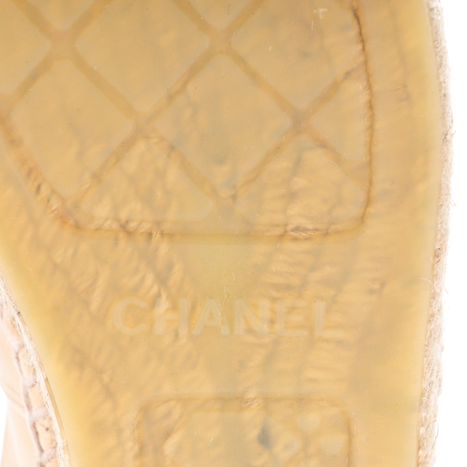 Chanel Lambskin CC Espadrilles 40 Beige Black 7 of 10