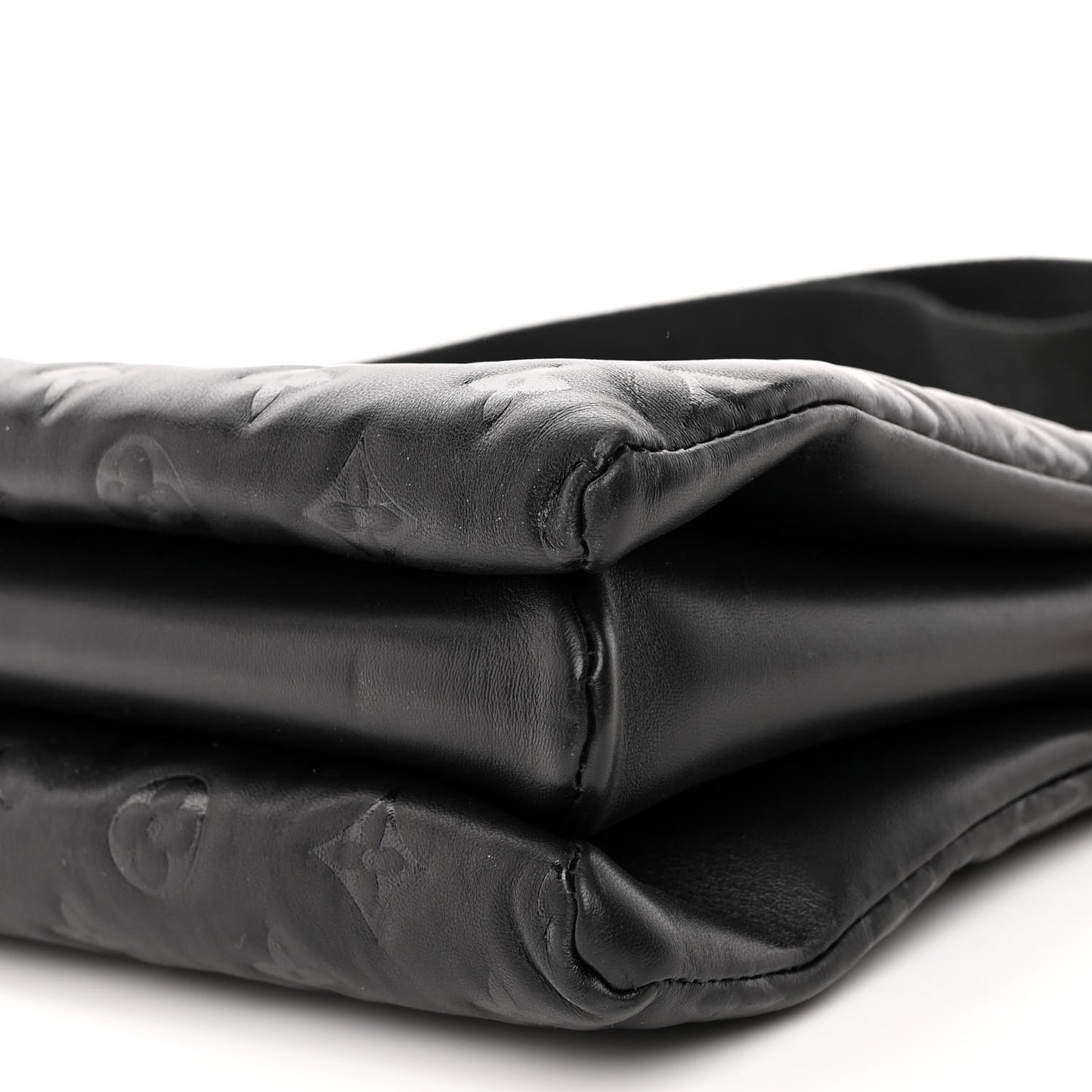Lambskin Embossed Monogram Coussin PM Black