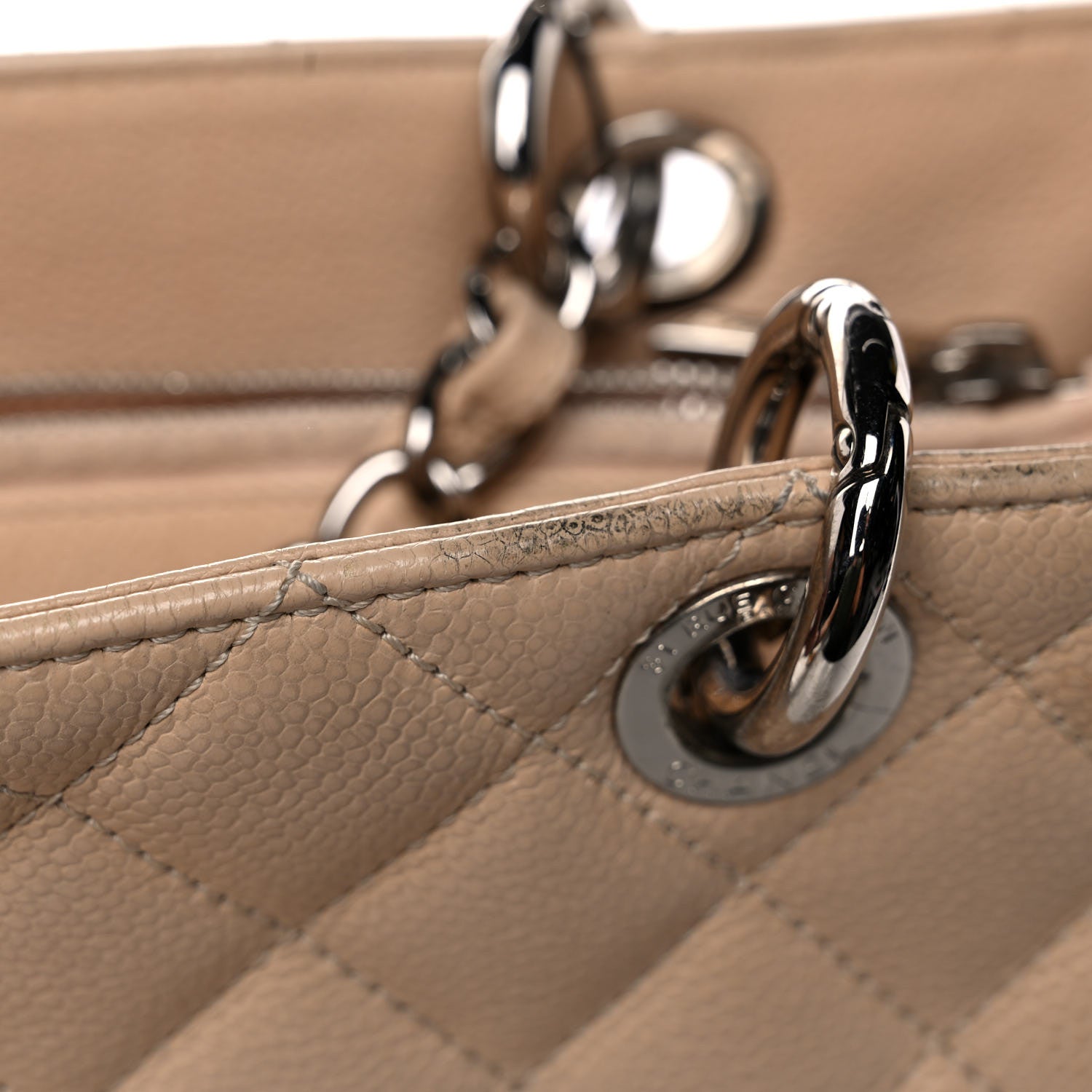 Chanel Caviar Quilted Grand Shopping Tote GST Beige Clair 29 of 32