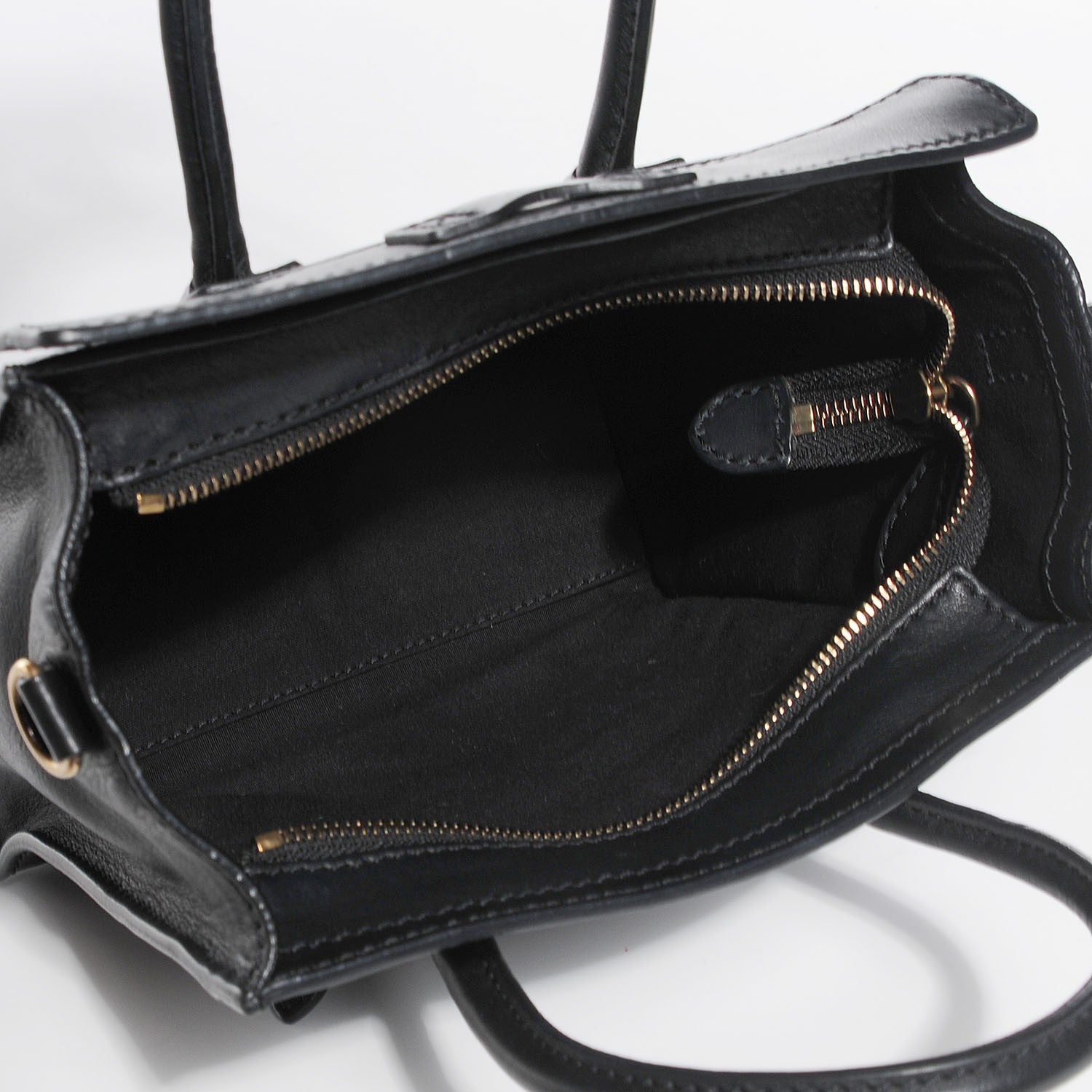 Celine Smooth Calfskin Nano Luggage Black 4 of 9