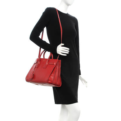 Saint Laurent Calfskin Small Sac De Jour Rouge Orient 2 of 31