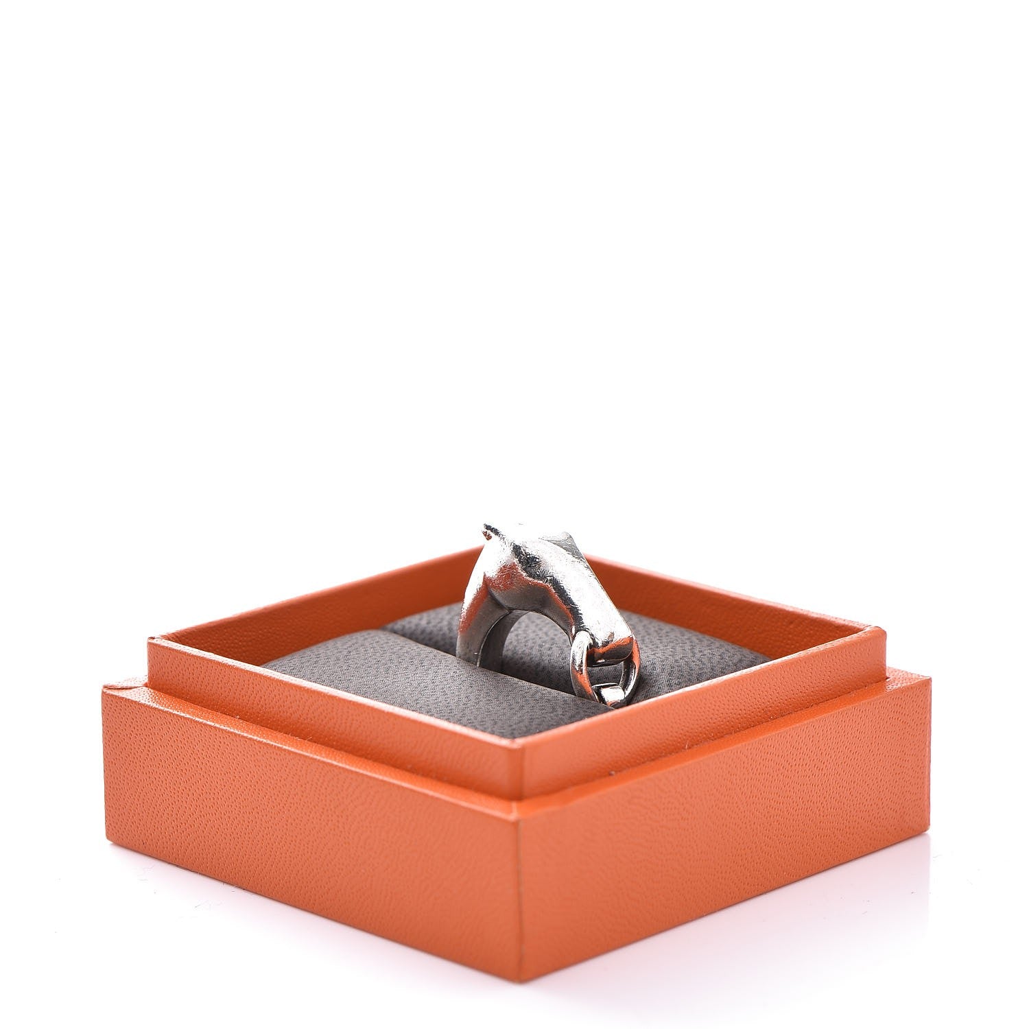 Hermes Sterling Silver Small Galop Ring 51 5.75 9 of 19