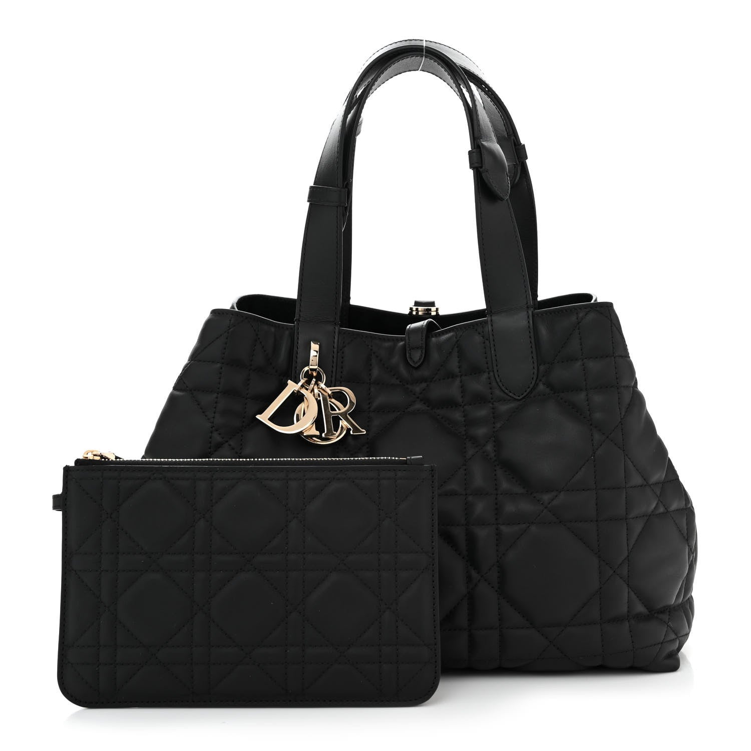 Christian Dior Calfskin Macrocannage Medium Toujours Black 3 of 10