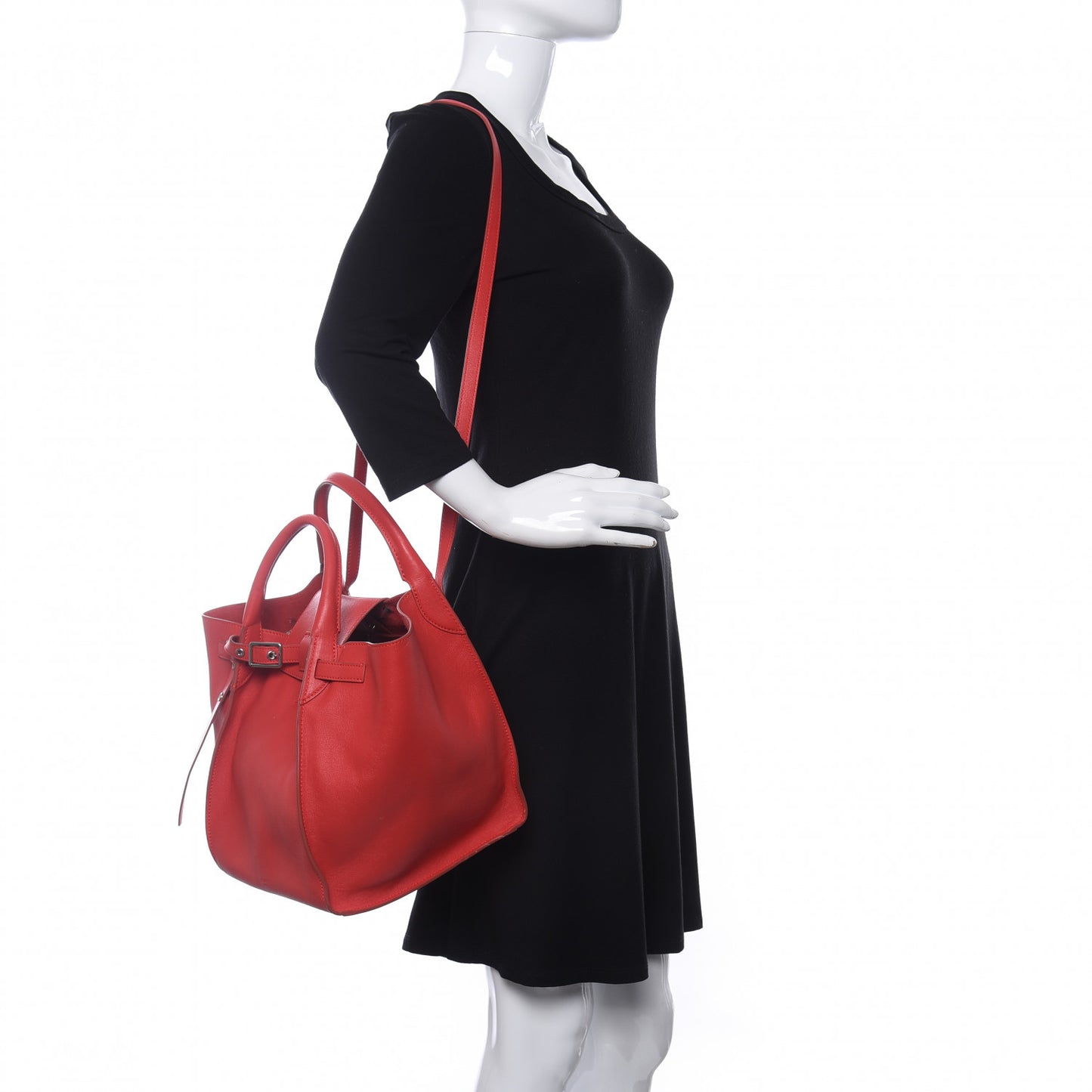 Smooth Calfskin Small Big Bag Red