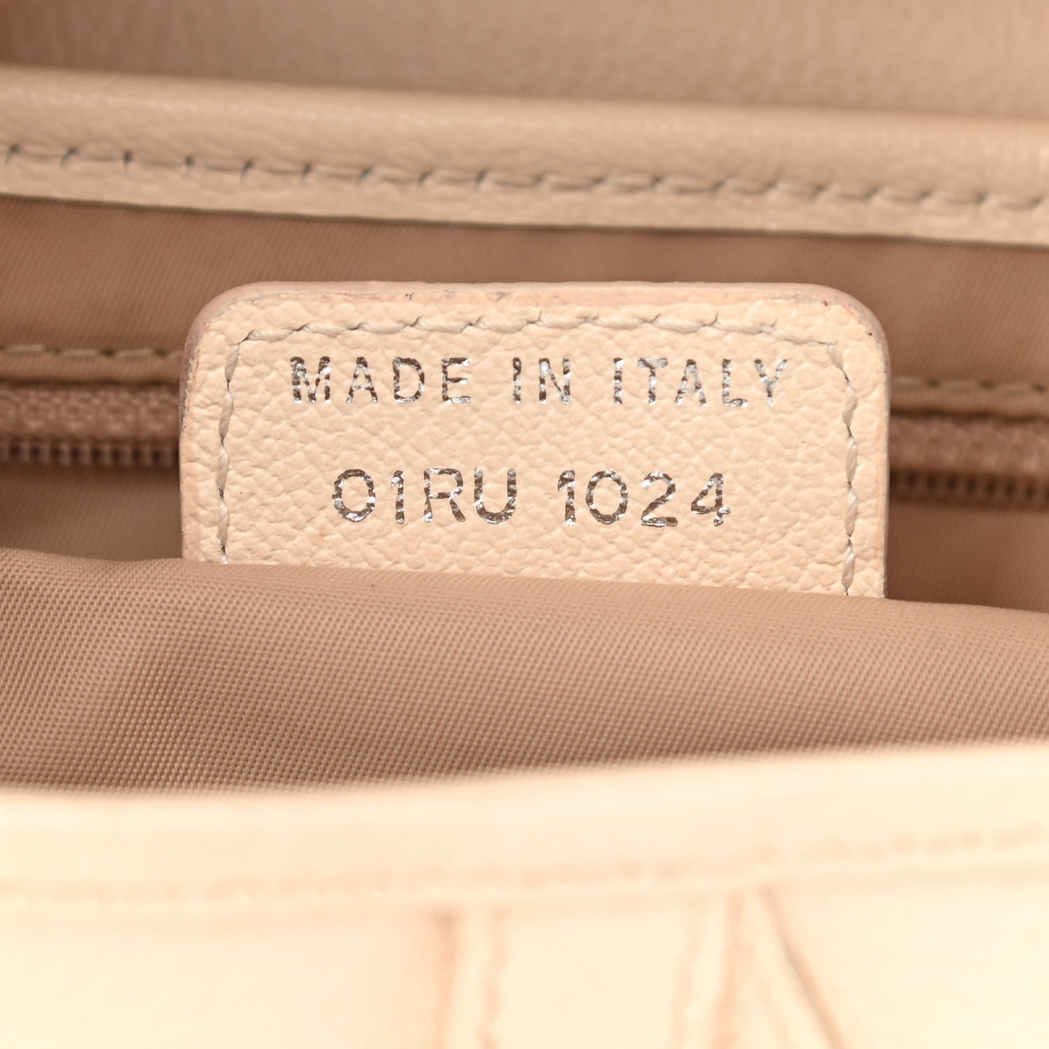 Christian Dior Grained Calfskin Saddle Bag Beige 7 of 17