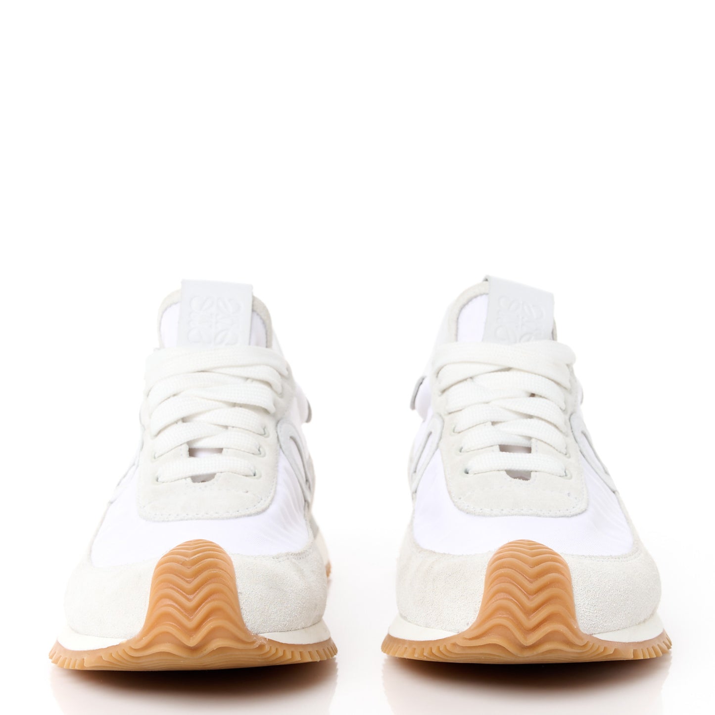 Nylon Suede Flow Retro Runner Sneakers 38 White
