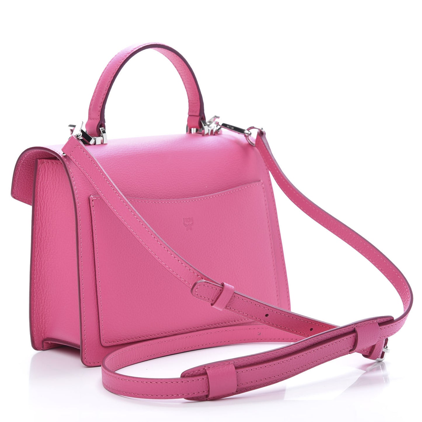 Grained Calfskin Small Patricia Satchel Sugar Pink