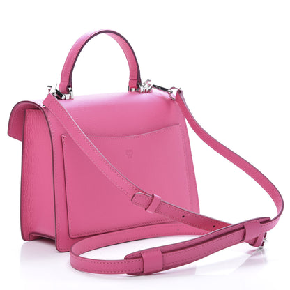 MCM Grained Calfskin Small Patricia Satchel Sugar Pink 3 of 10