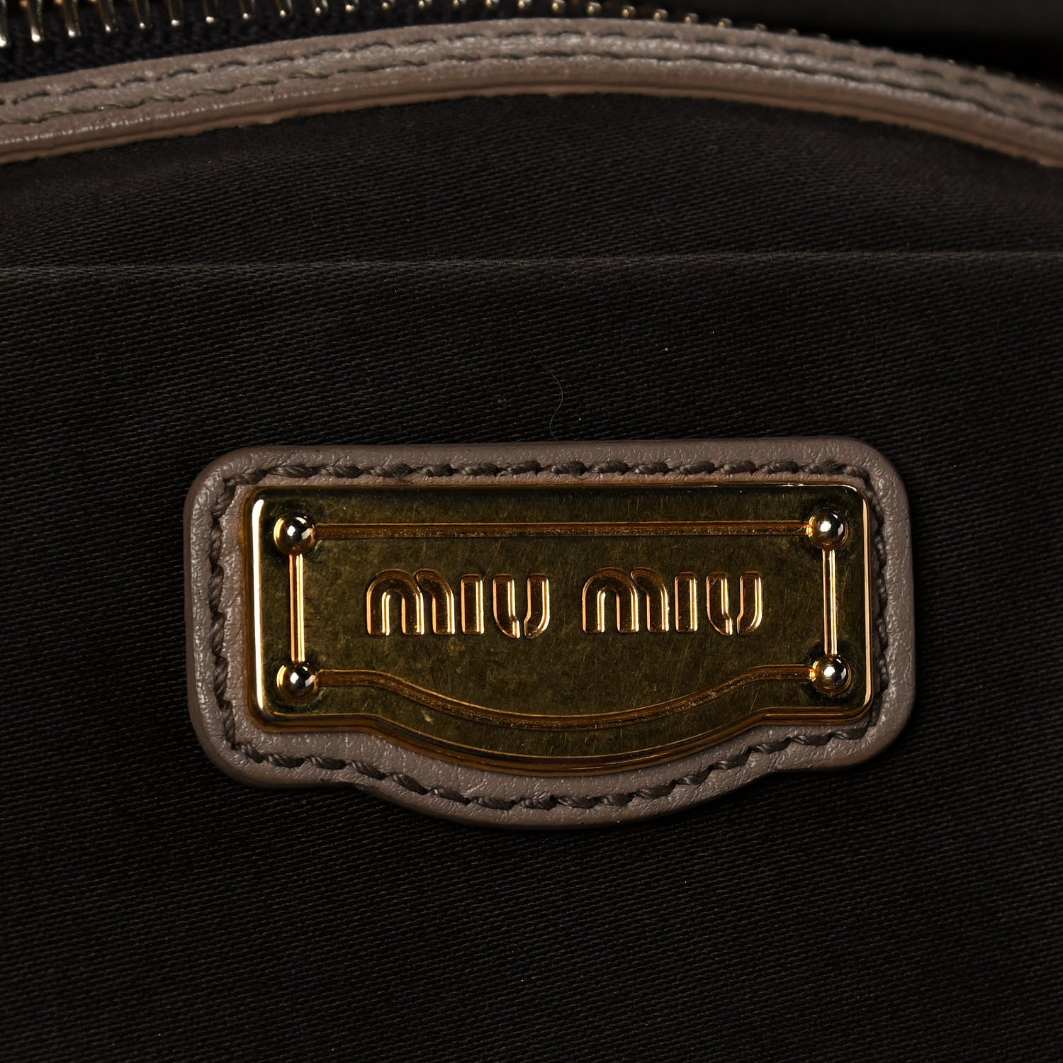 Miu Miu Vitello Daino Tote Bambu 6 of 14