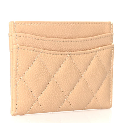 Chanel Caviar Quilted Card Holder Beige 3 of 8