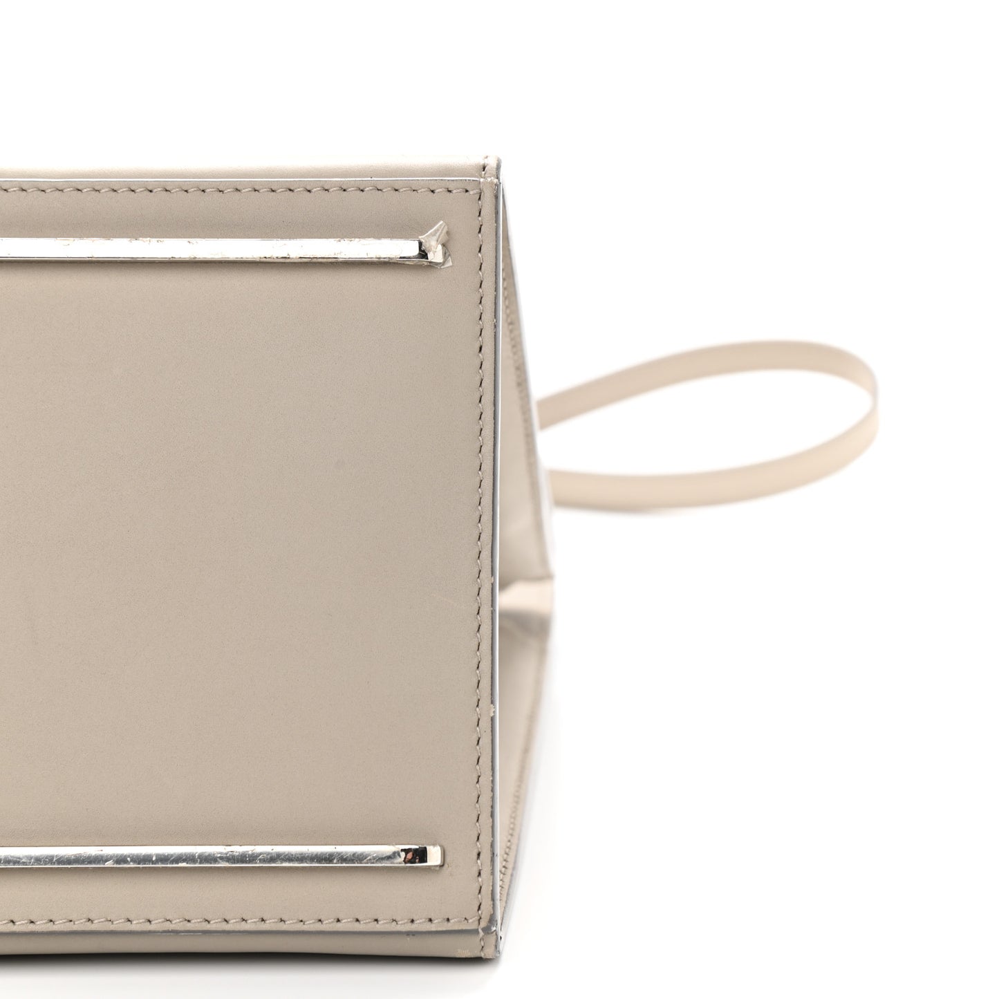 Calfskin Le Dix M Cartable Shoulder Bag Pearl Grey