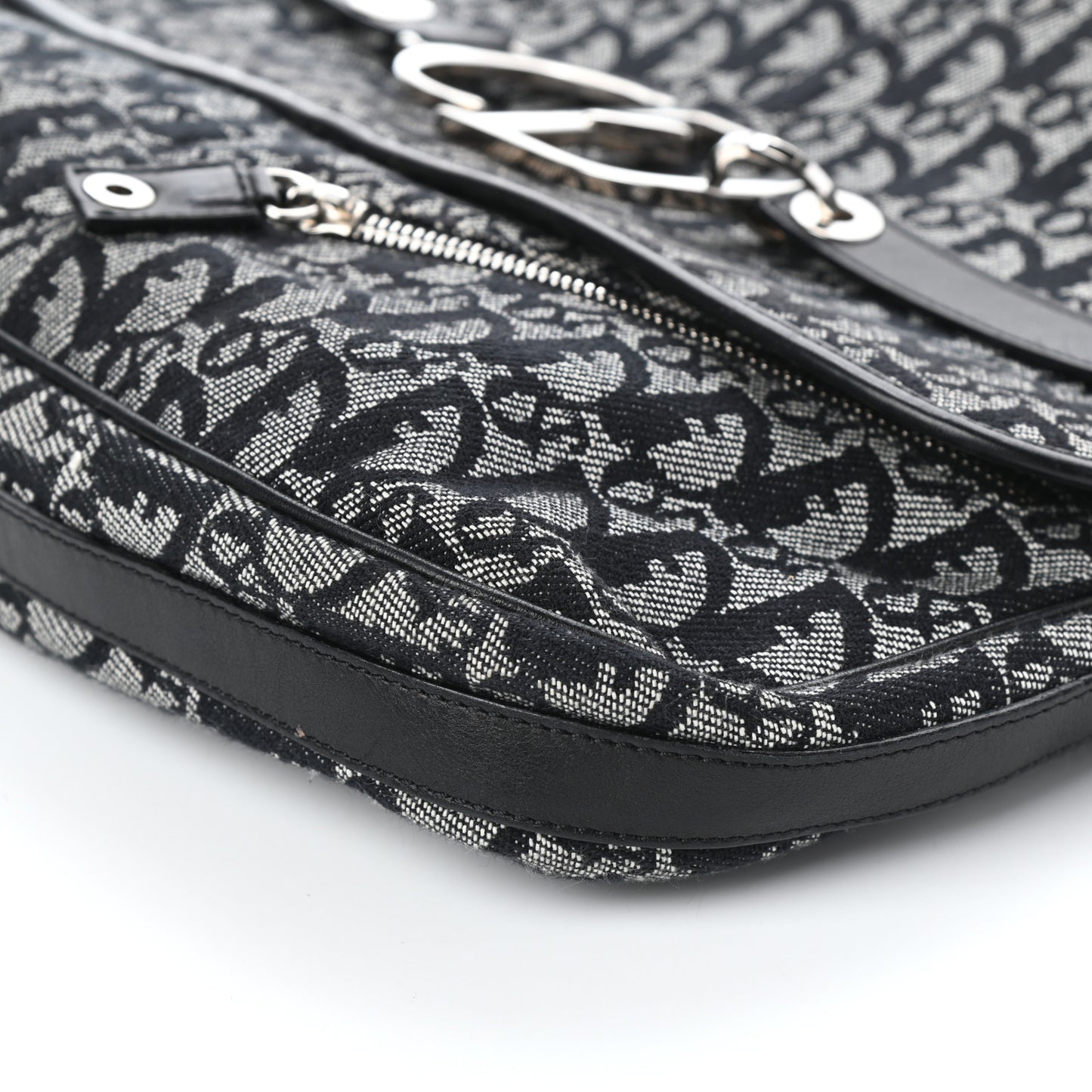 Monogram Flap Messenger Navy Blue