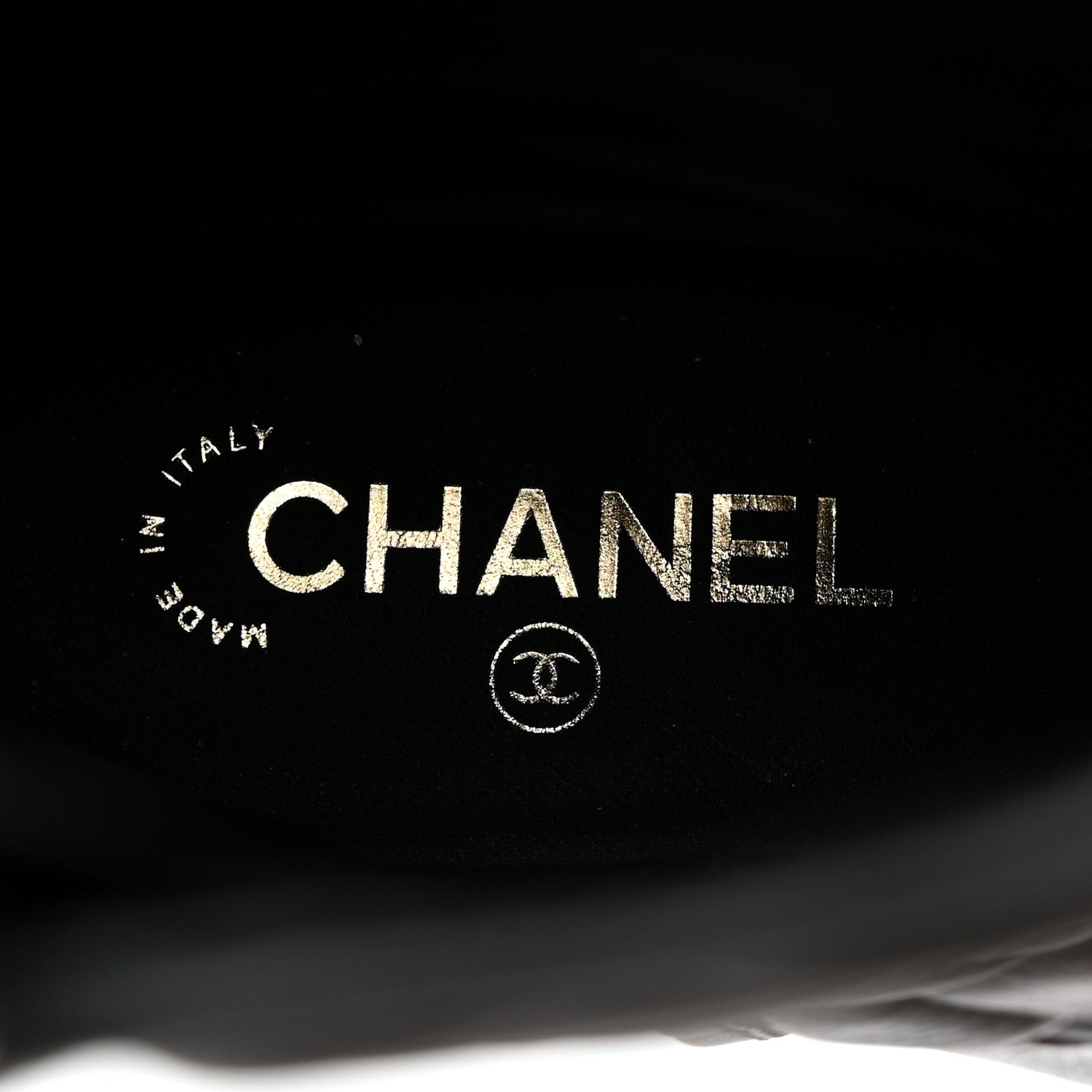 Chanel Calfskin Quilted CC Boots 41 Black 6 of 8