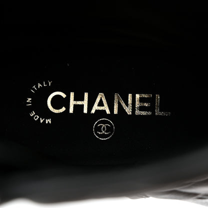 Chanel Calfskin Quilted CC Boots 41 Black 6 of 8