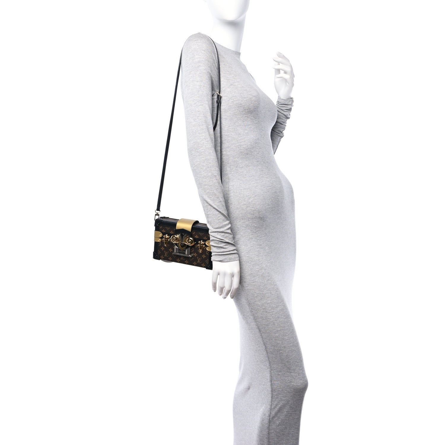 Louis Vuitton Monogram Column Petite Malle Black 2 of 11