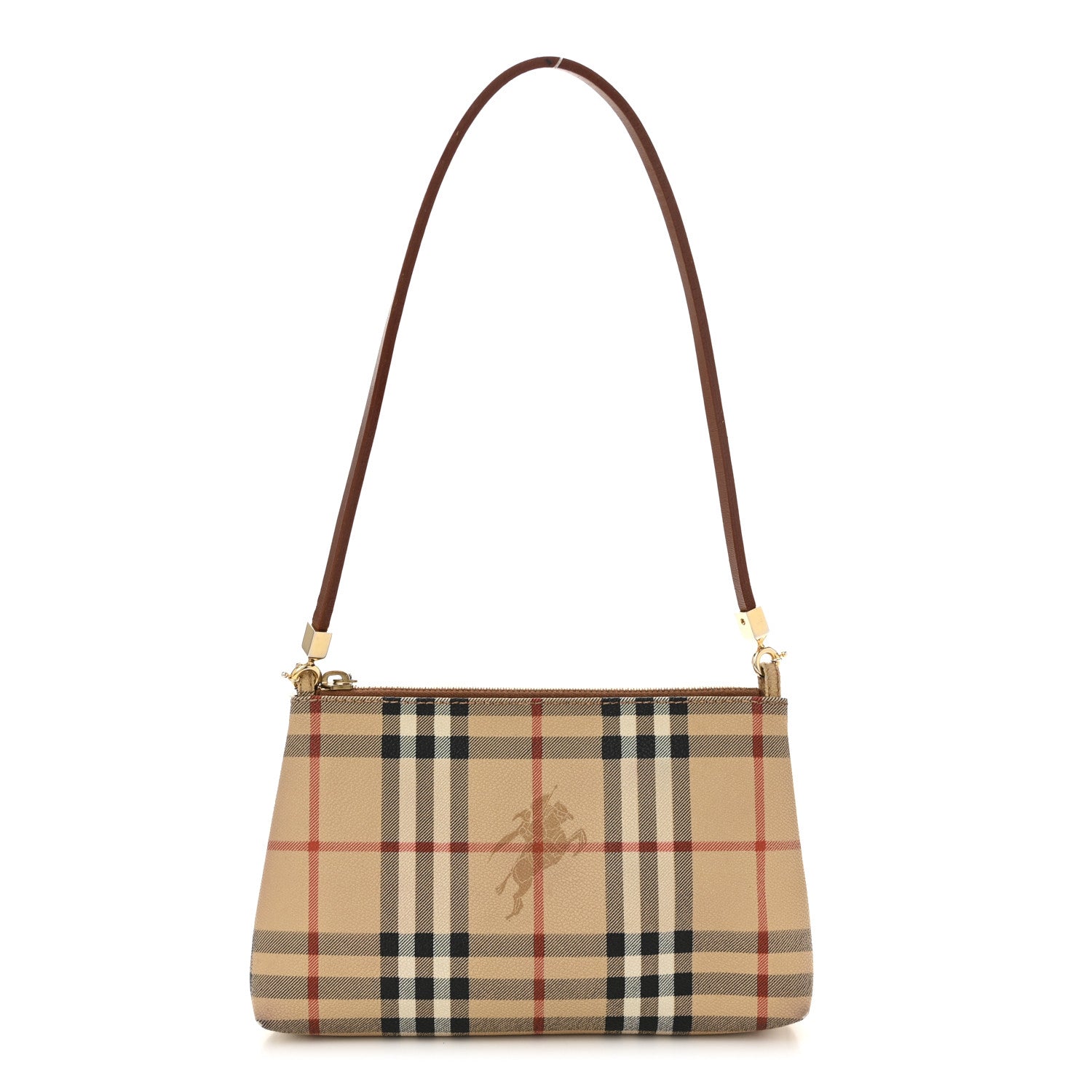 Burberry Haymarket Check Shoulder Bag Tan 1 of 12