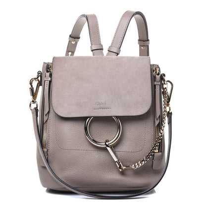 Chloe Suede Calfskin Small Faye Backpack Motty Grey 1 of 10