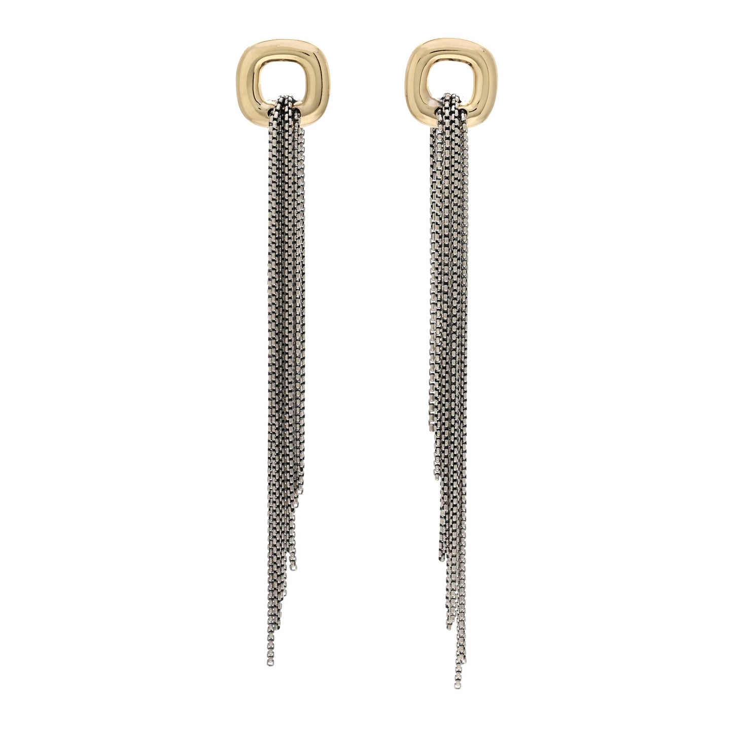Sterling Silver 18K Yellow Gold Waterfall Drop Earrings