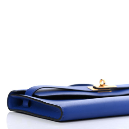 Hermes Swift Kelly Cut Clutch Pochette Bleu Electrique 8 of 11