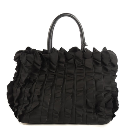 Prada Tessuto Nylon Ruffle Bag Nero Black 1 of 10