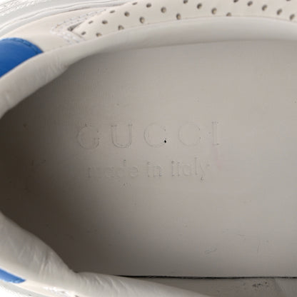 Gucci Calfskin Web Mens Ace Sneakers 9 White Blue 7 of 16