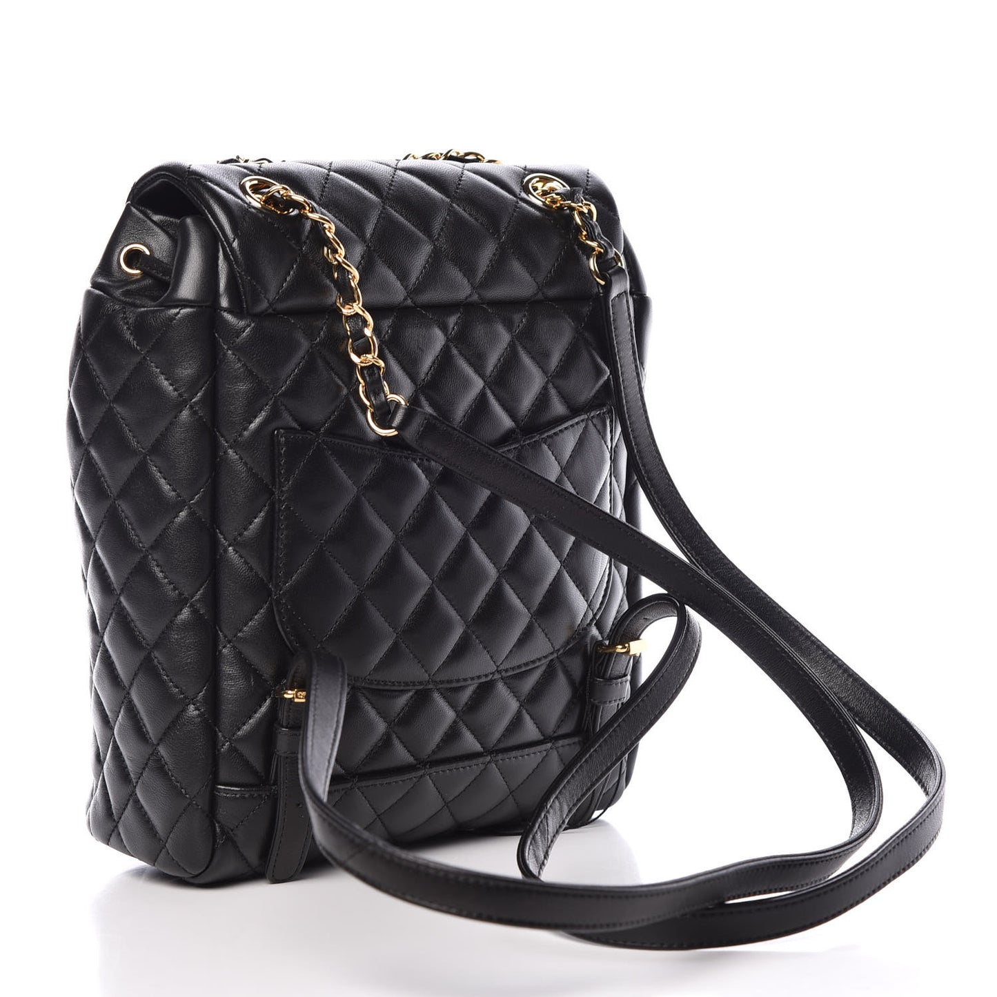 Lambskin Quilted Small Urban Spirit Backpack Black