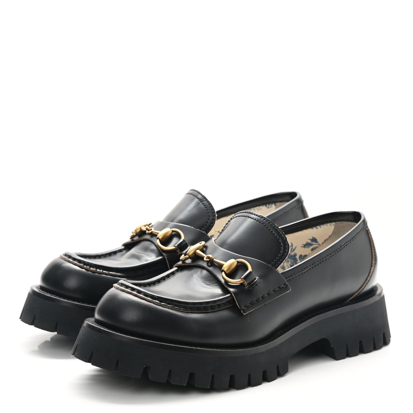 Cordovan Lux Womens Harald Horsebit 25mm Platform Loafers 38.5 Black
