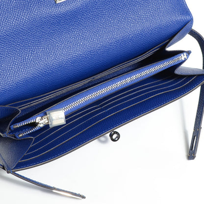 Hermes Epsom Kelly Longue Wallet Bleu Electrique 5 of 13