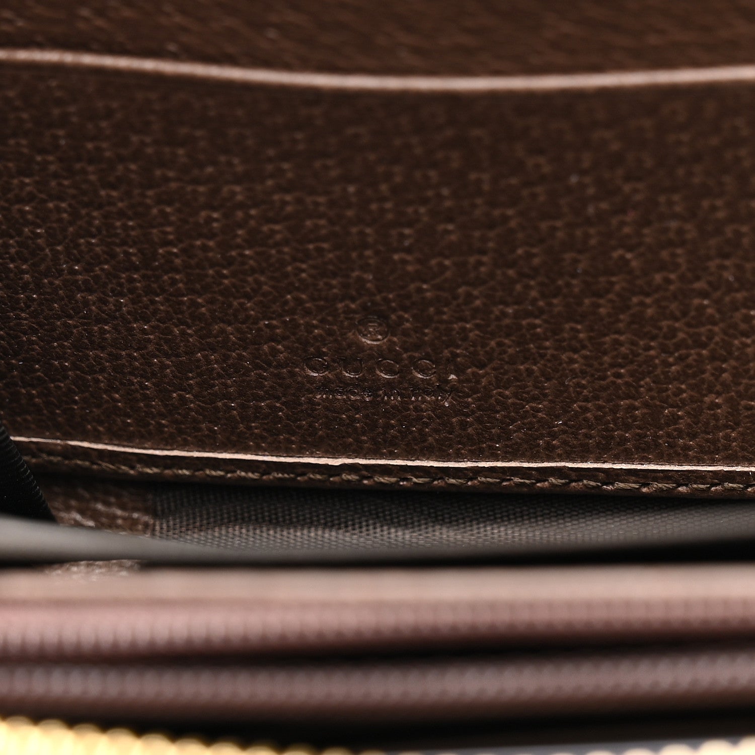 Gucci GG Supreme Monogram Web Ophidia Zip Around Wallet Brown 6 of 8