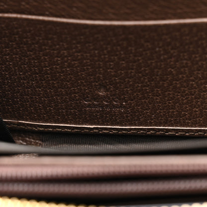 Gucci GG Supreme Monogram Web Ophidia Zip Around Wallet Brown 6 of 8