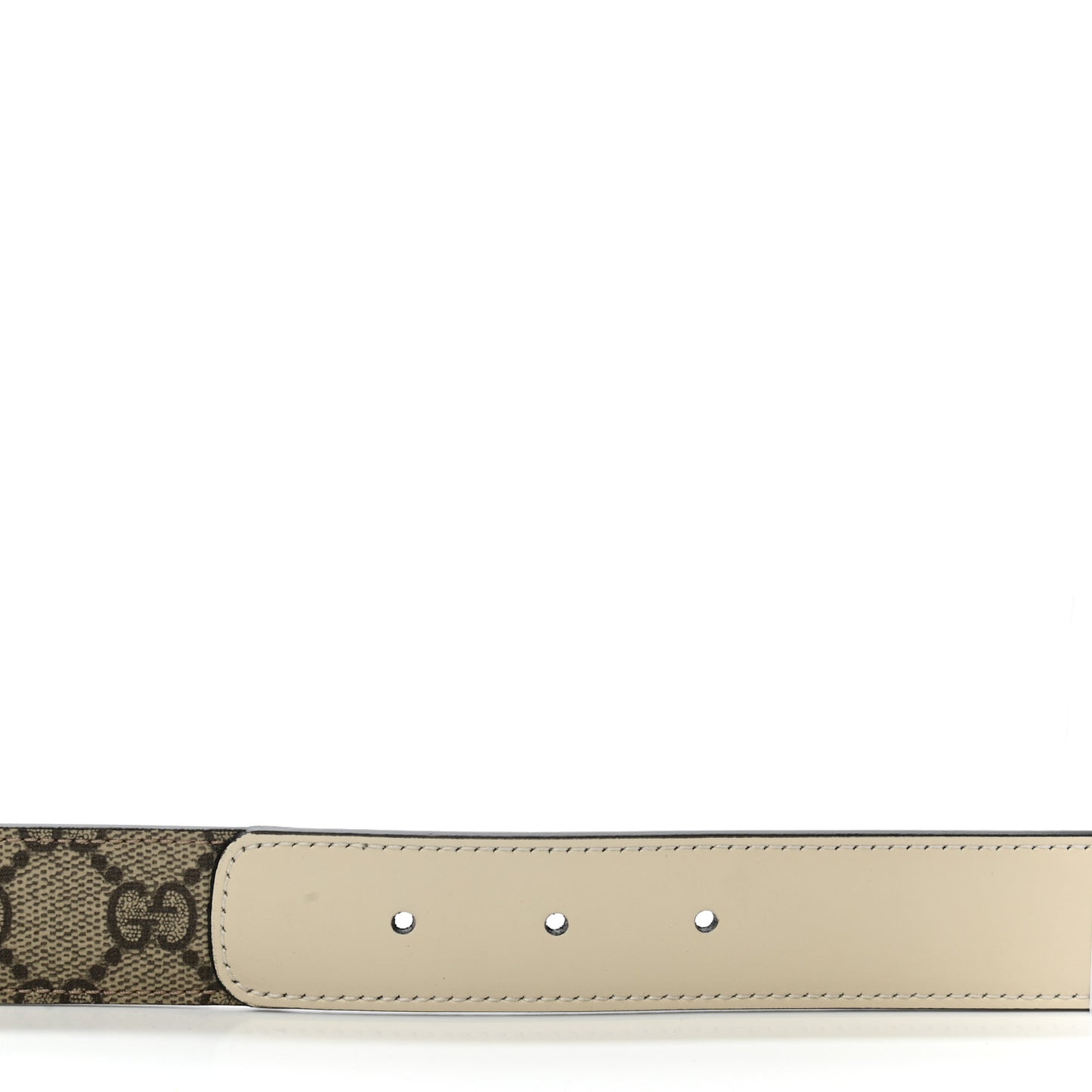 GG Supreme Monogram Matte Plutone Calfskin Double G 30mm Belt 90 36 Beige Ebony Mystic White