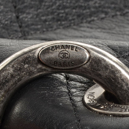 Chanel Calfskin Coco Pleats Large Messenger Flap Black 9 of 9
