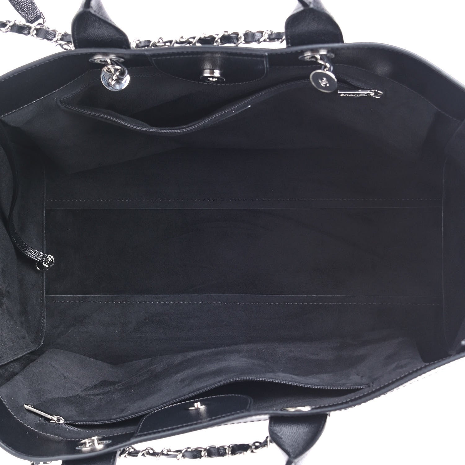 Chanel Caviar Extra Large Studded Deauville Tote Black 5 of 9