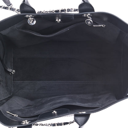 Chanel Caviar Extra Large Studded Deauville Tote Black 5 of 9