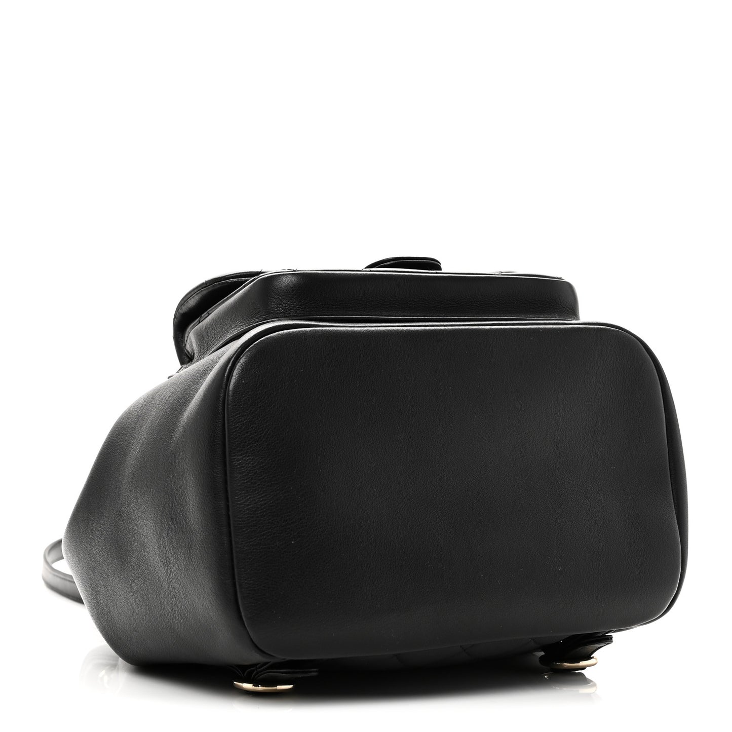 Lambskin Quilted Large Duma Drawstring Backpack Black