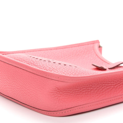 Hermes Taurillon Clemence Amazone Evelyne TPM Rose Azalee Rouge Pivoine 9 of 11