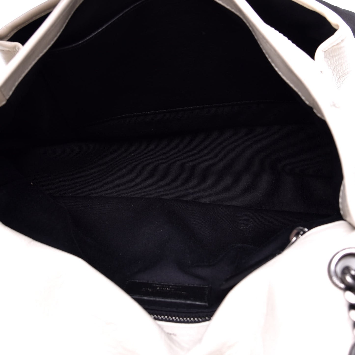 Crinkled Calfskin Matelasse Monogram Medium Niki Chain Satchel Dirty White