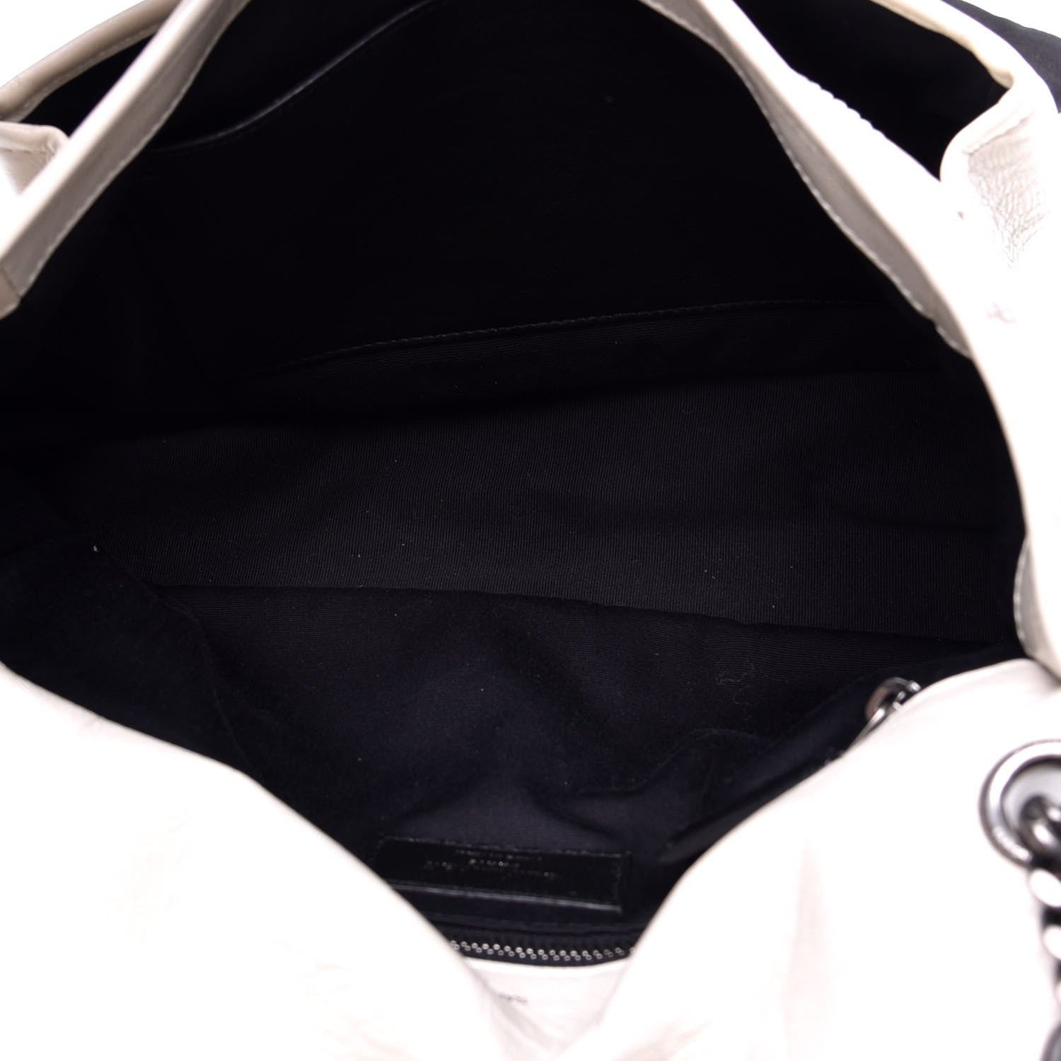 Saint Laurent Crinkled Calfskin Matelasse Monogram Medium Niki Chain Satchel Dirty White 5 of 10