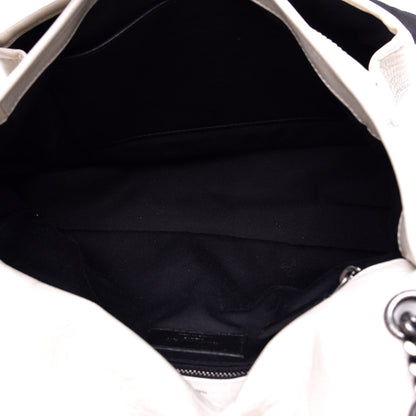 Saint Laurent Crinkled Calfskin Matelasse Monogram Medium Niki Chain Satchel Dirty White 5 of 10