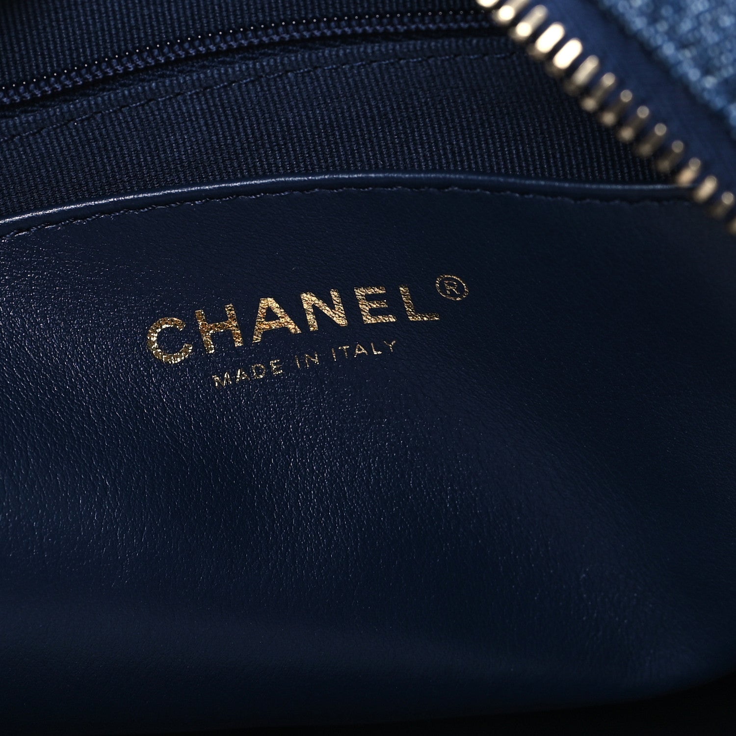 Chanel Washed Denim Quilted Cargo Maxi Hobo Dark Blue 6 of 10